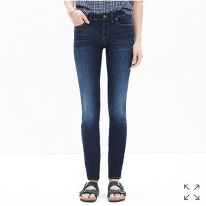 Madewell 8” skinny jeans in lakeshore wash
